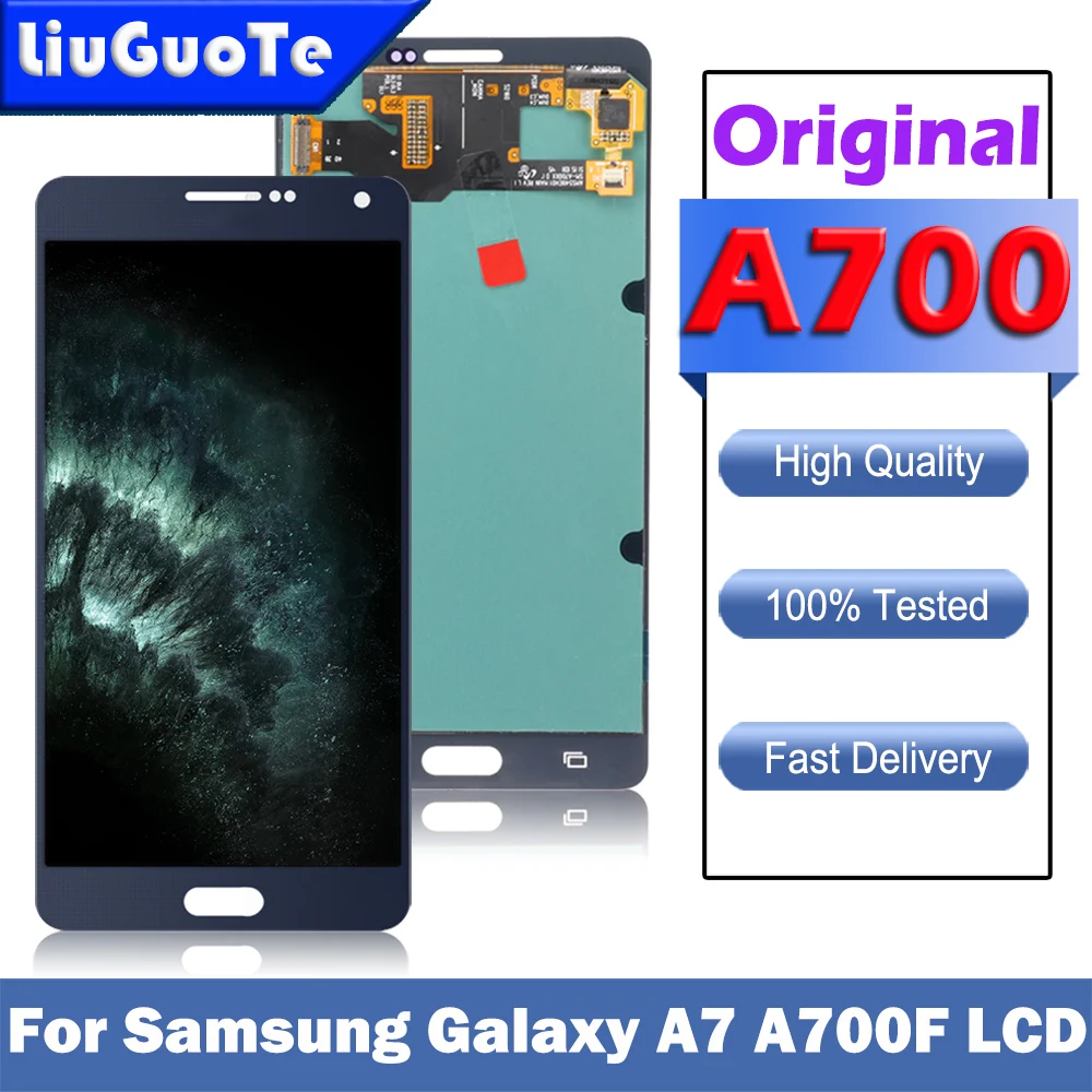 ЖК-дисплей 5 дюймов AMOLED для Samsung Galaxy A7 2015 A700 A7000 A700H A700F A700FD сенсорный экран