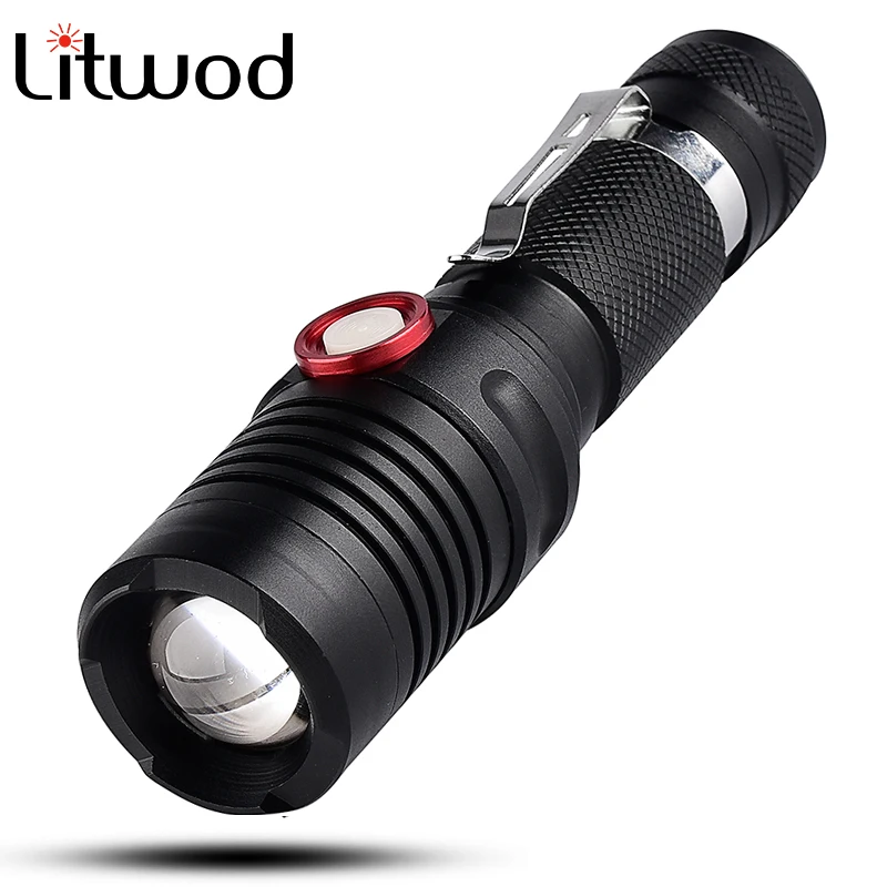 Перезаряжаемый светодиодный фонафонарь Z20 с микро-USB 4000 люмен CREE XM-L2 U3