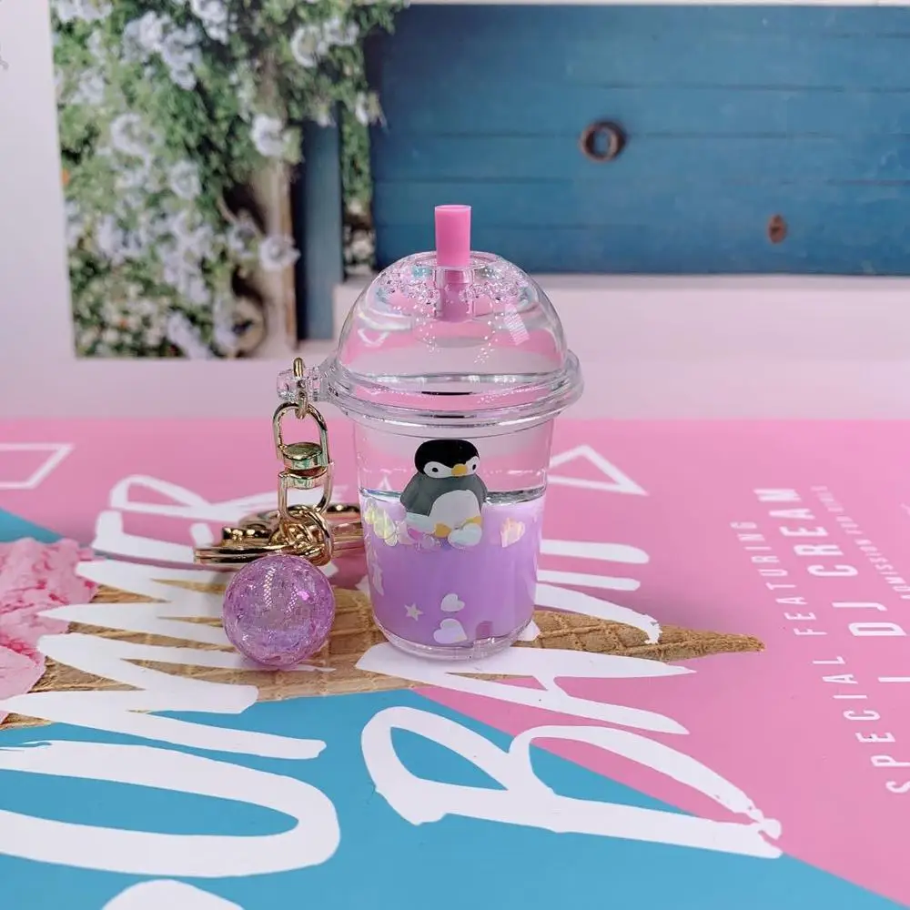 Уникальные парные акриловые брелки с блестками в виде животных зыбучий песок