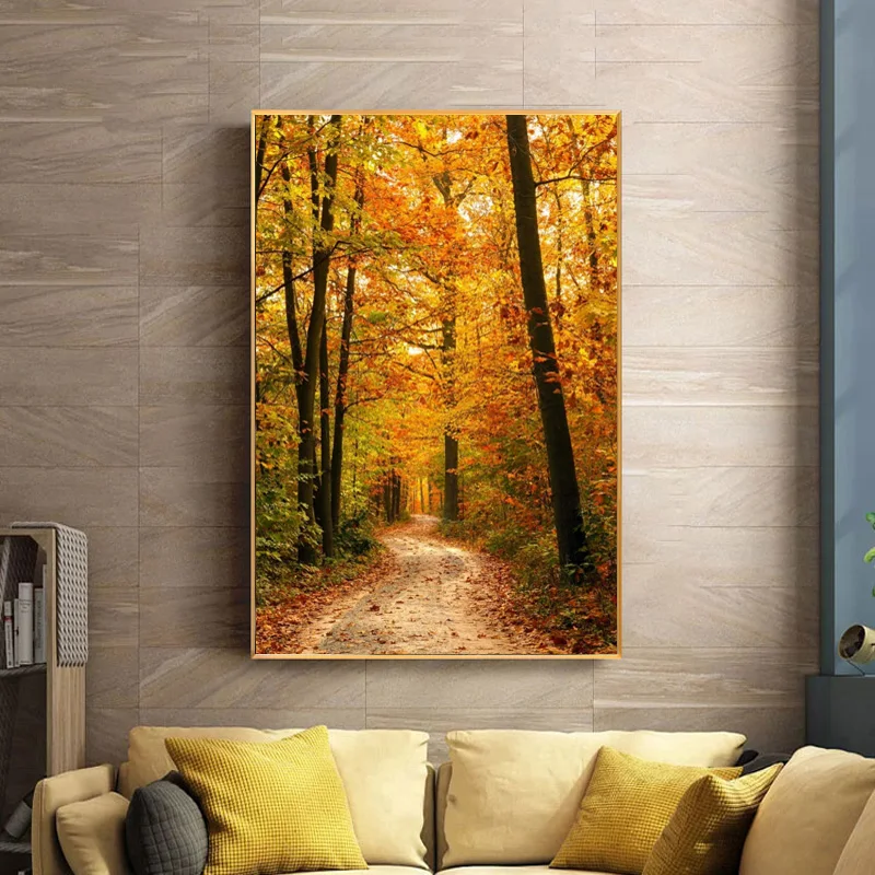 Холст с изображением лесной дороги