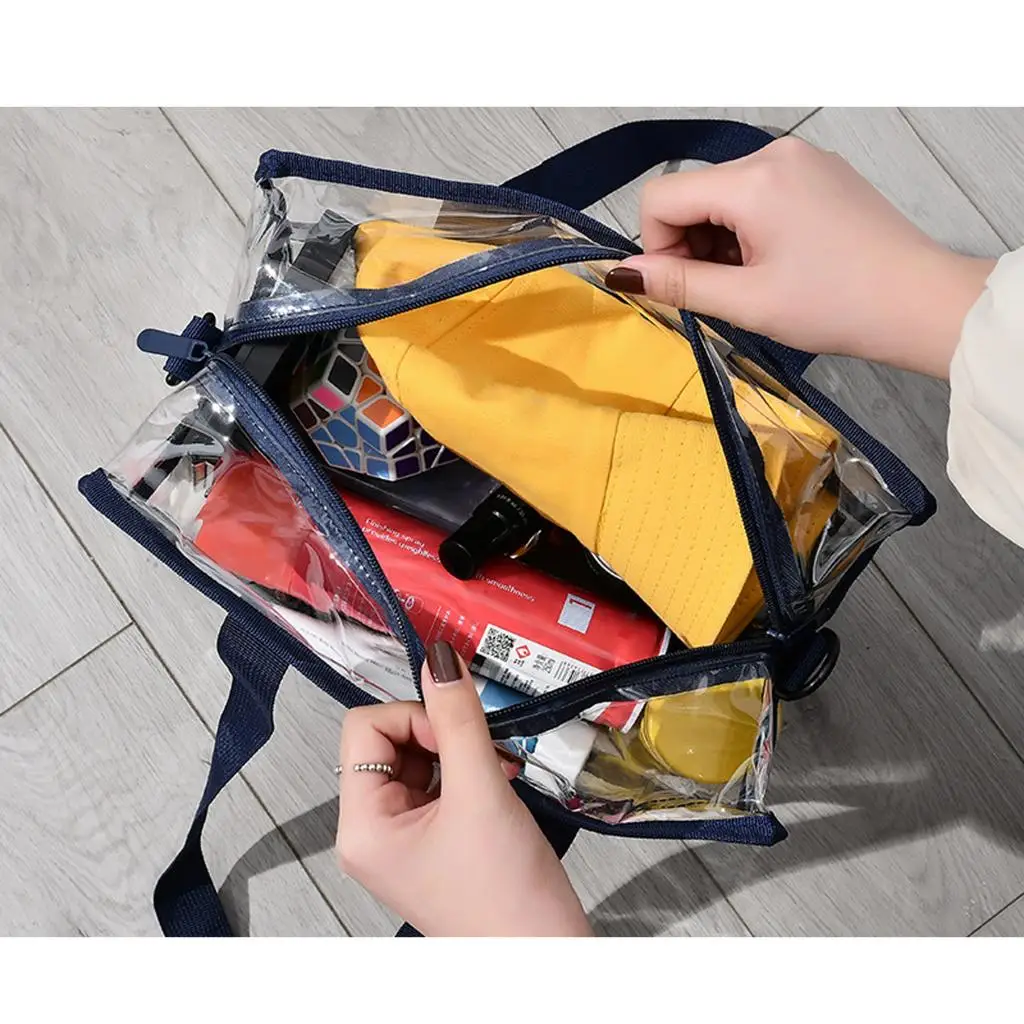Женская водонепроницаемая прозрачная сумка тоут из ПВХ пляжная для