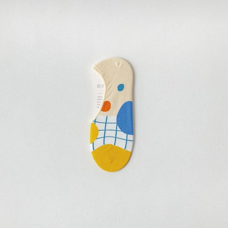 

Women Socks Cotton Plaid Cartoon Sock Woman Colorful Unisex No Show Funny Novelty Ladies Sox Spring Summer Female Trendy Sokken