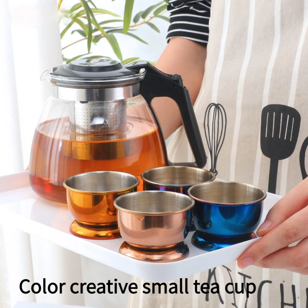 

304 New Stainless Steel Small Tea Cup Coffee Cup Color Creative Small Tea Cup