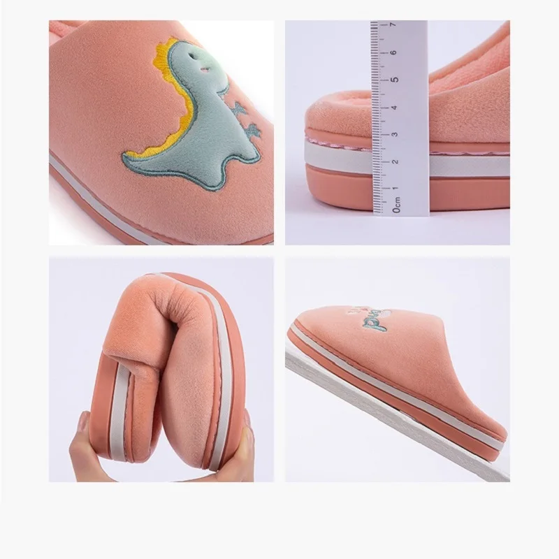 Тапки женские/мужские зимние симпатичные плоская подошва мягкие мультяшный