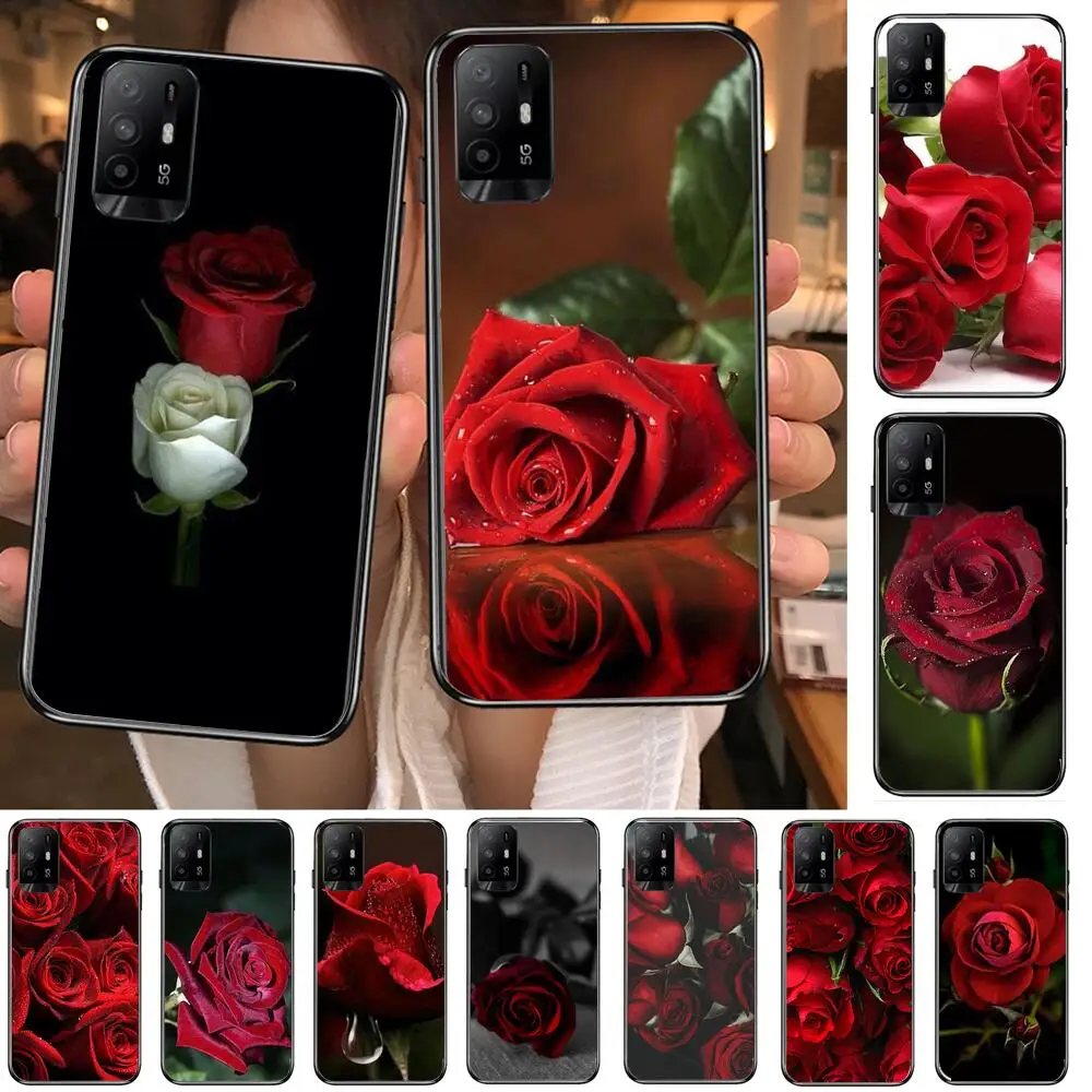 

Roses, pattern, floral patternFor Realme C3 Case Soft Silicon Back cover OPPO Realme C3 RMX2020 Coque Capa Funda find x3 pro C21