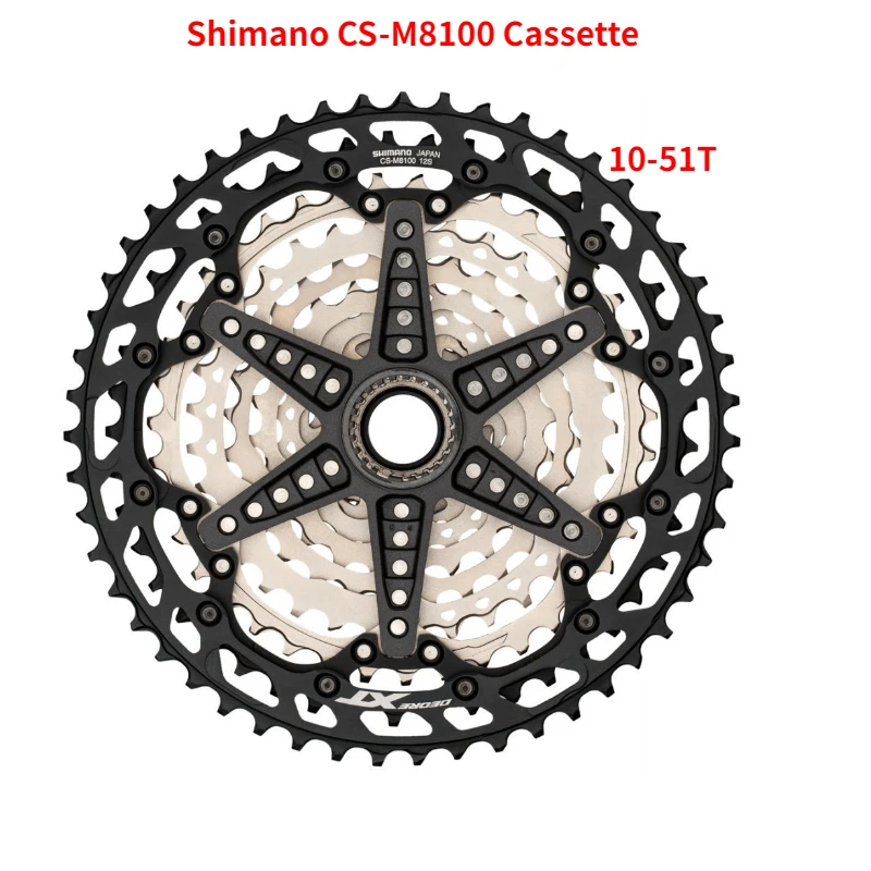 Кассета звездочек SHIMANO DEORE XT CS M8100 штифт для горного велосипеда 12 Скоростей 10-45T 10-51T
