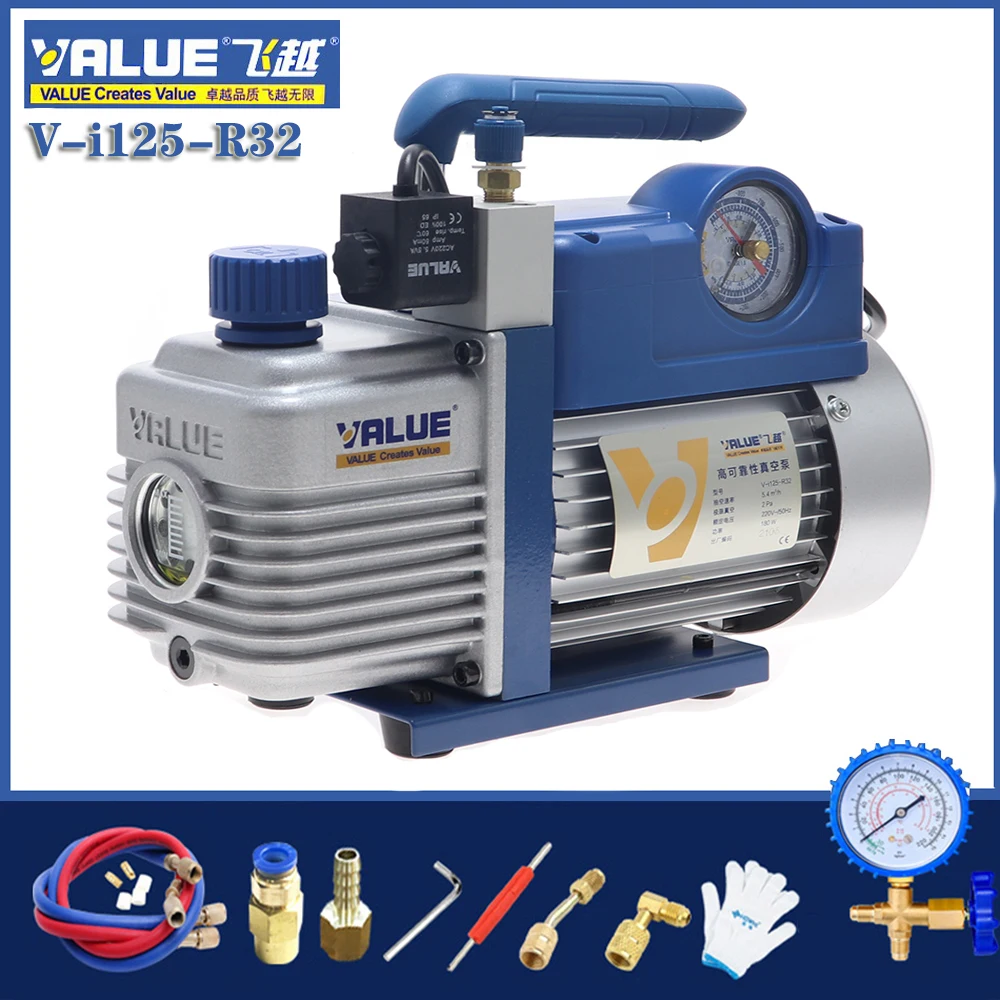 Значение V-i125-R32 вакуумный насос для электромобиля обслуживания холодильника