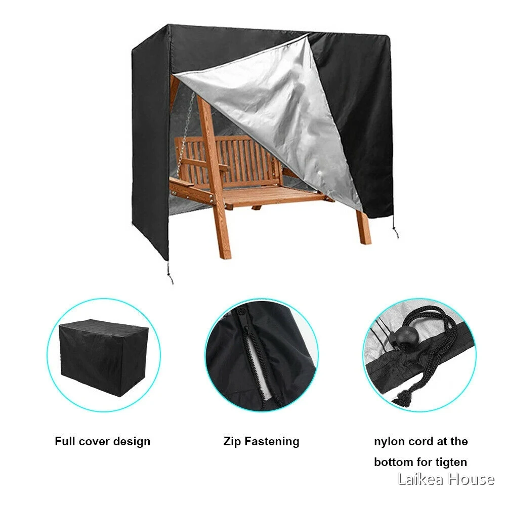 

Garden Swing Cover Waterproof Hanging Swing Chair Cover Double Zipper Garden Hammock Dust Protective Cover Dustproof Cover