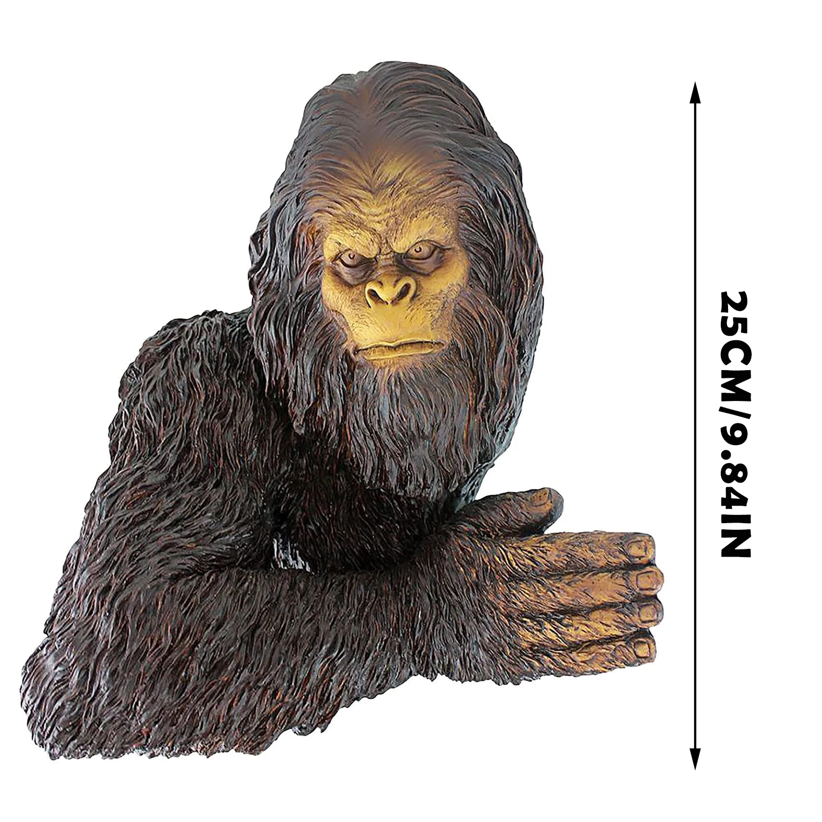 

2021 hot Bigfoot The Bashful Yeti Tree Statue Bigfoot Tree Hugger 3D Resin Statue Whimsical Cartoon Orangutan Sculpture Outdoor
