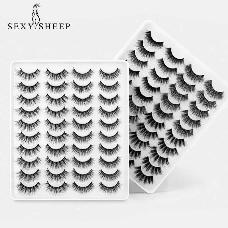 5/8/20 пар Ресниц 3D Натуральные Ложные Ручной работы Меховые Ресницы Мягкий Набор для наращивания ресниц макияж Cilios maquiagem on.