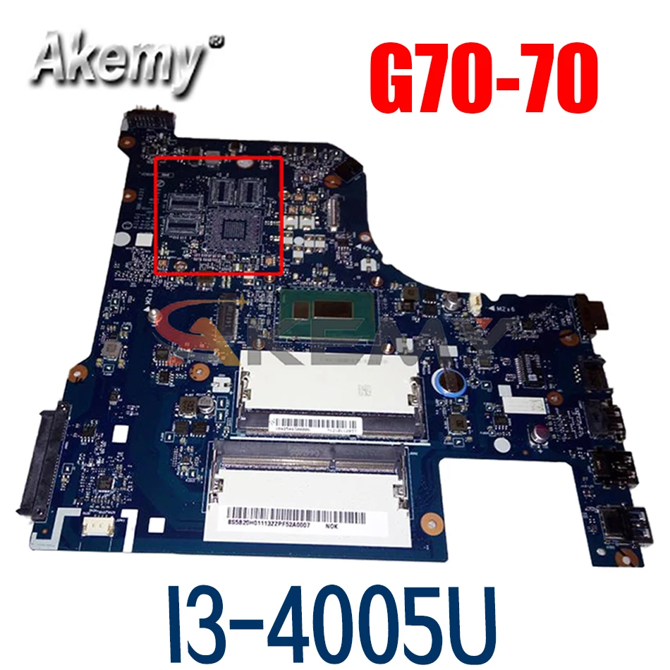 

Laptop motherboard For LENOVO Ideapad G70-70 G70-80 Z70-70 Z70-80 I3-4005U Mainboard AILG1 NM-A331 5B20H01113