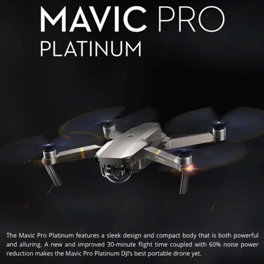 в наличии dji mavic pro platinum drone 1080 p камера 4k виде