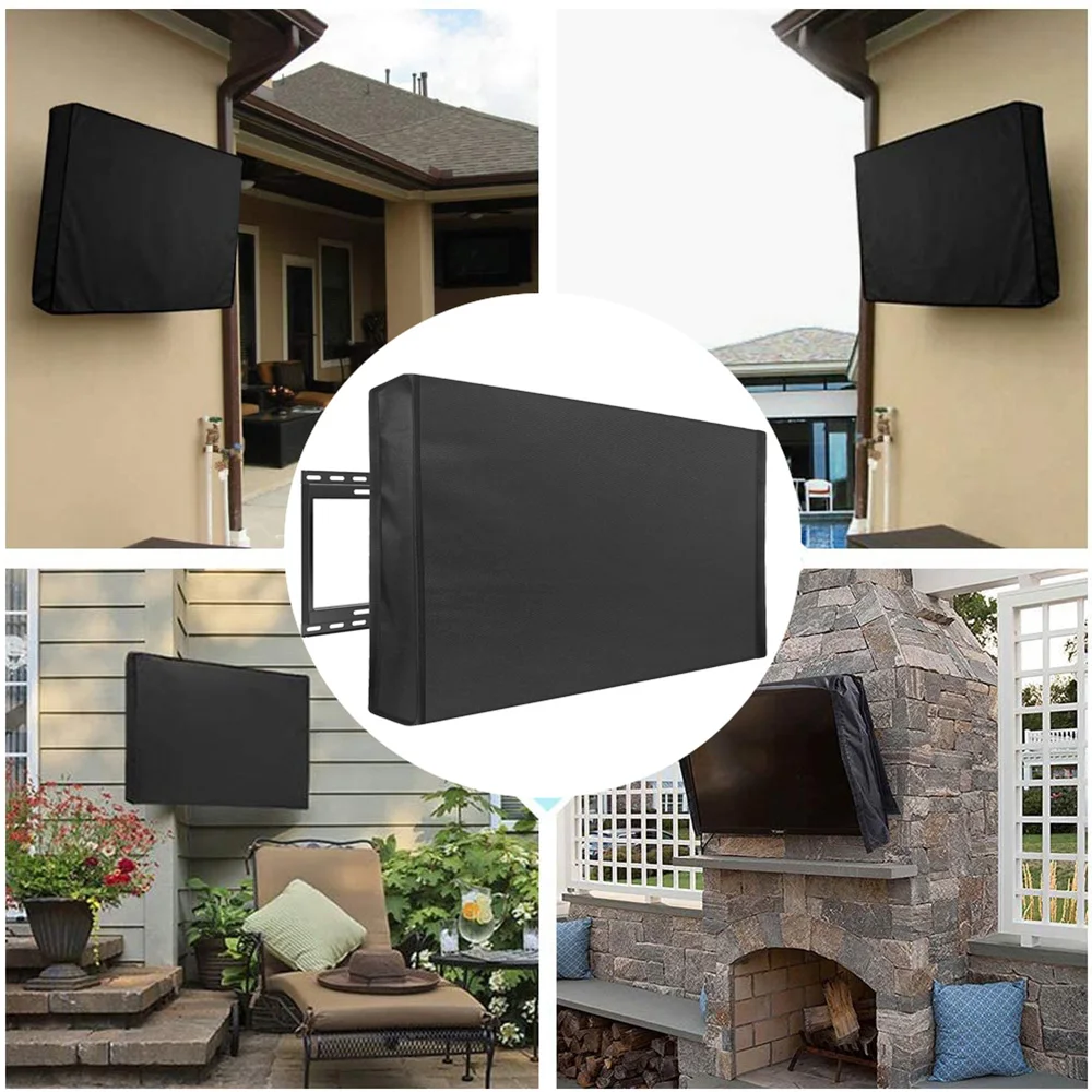 

22 "to 70" outdoor TV cover screen Dust and Waterproof cover Set Cover high-quality Oxford Black TV Box TV