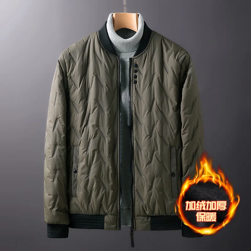 Куртка мужская однотонная на хлопковом наполнителе Повседневная теплая верхняя