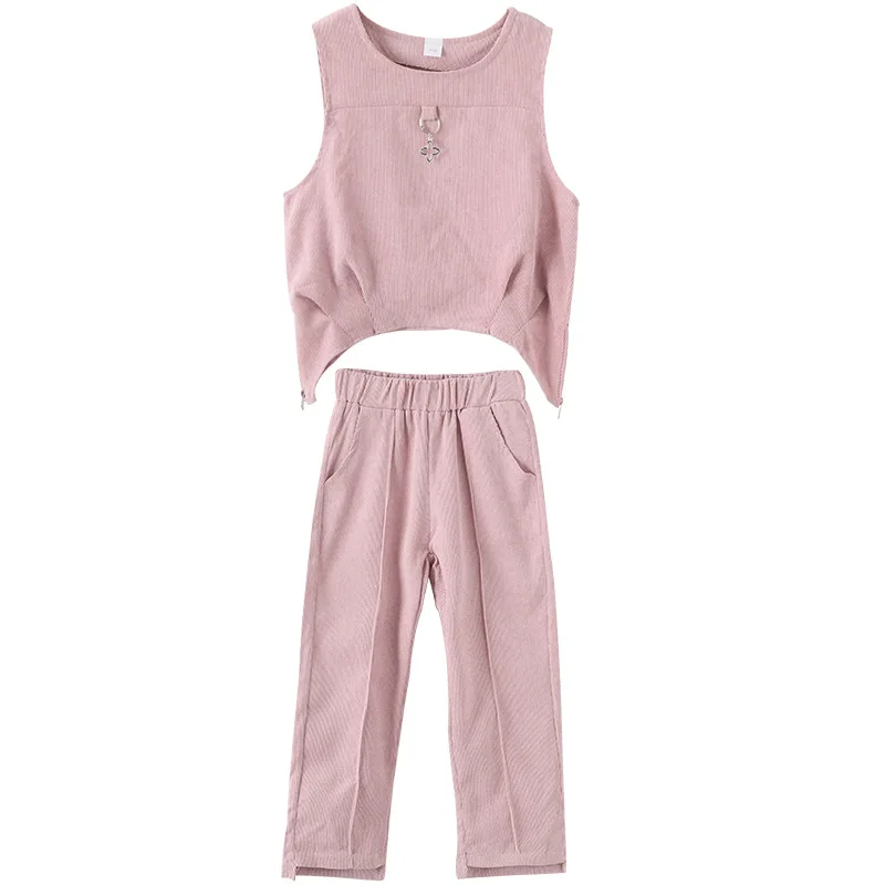 

2021 New Girls' Set Fashion Children's Spring/Autumn Dress Women's Autumn Fashion Casual Two-Piece Set