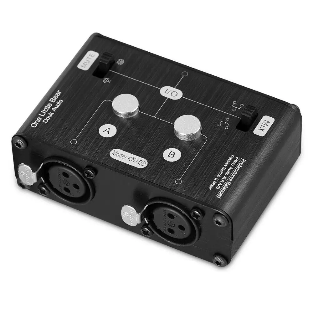 Nobsound мини 2 полосный стерео пассивный Сбалансированный XLR аудио переключатель и