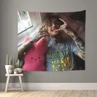 Настенный Гобелен Lil Peep, стиль хиппи, фотообои розового цвета