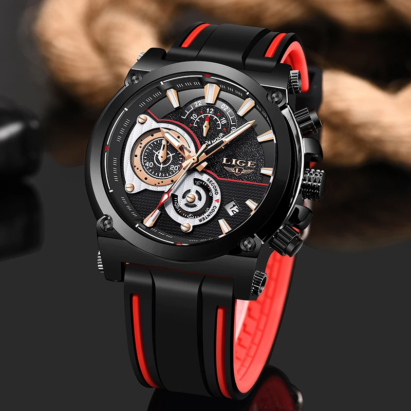 LIGE мужские s часы лучший бренд класса люкс Модные кварцевые наручные для мужчин