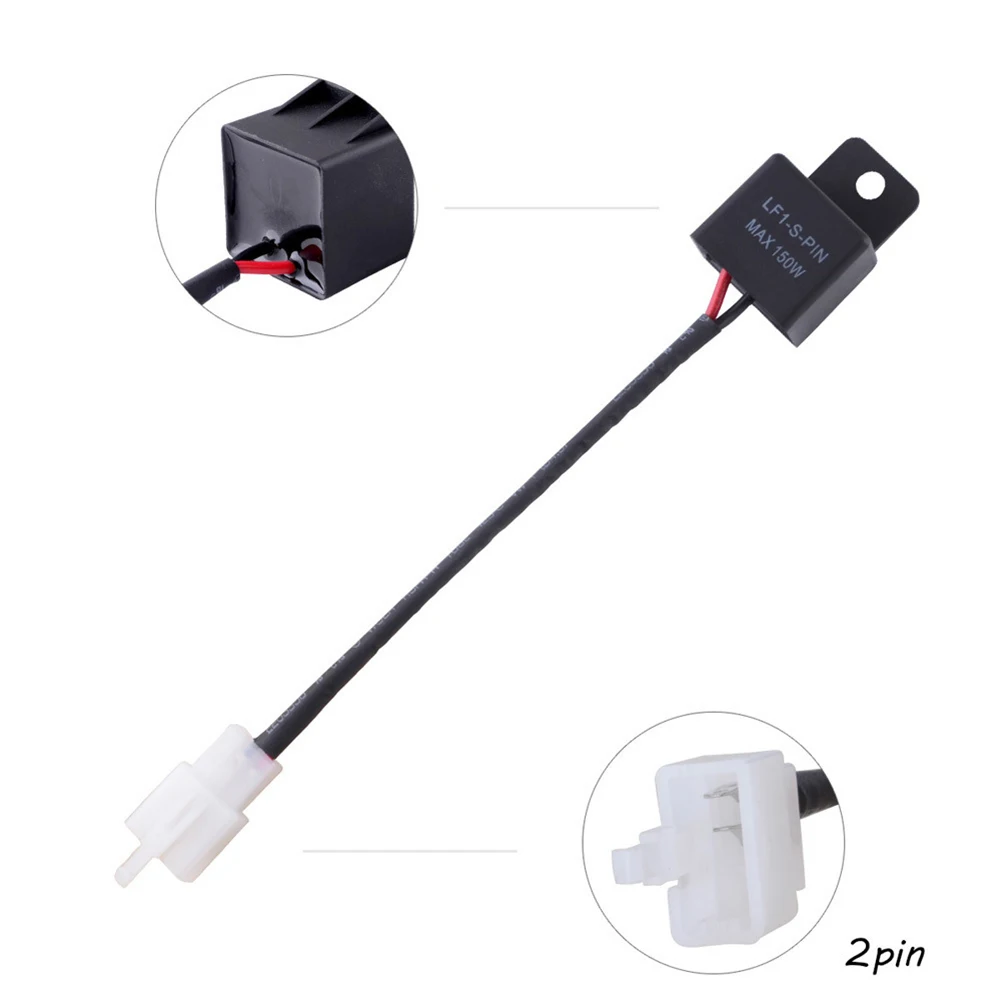 Мотоцикл 2 Pin 12V сигнал скорости Управление РЕЛЕ Светодиодный поворотники
