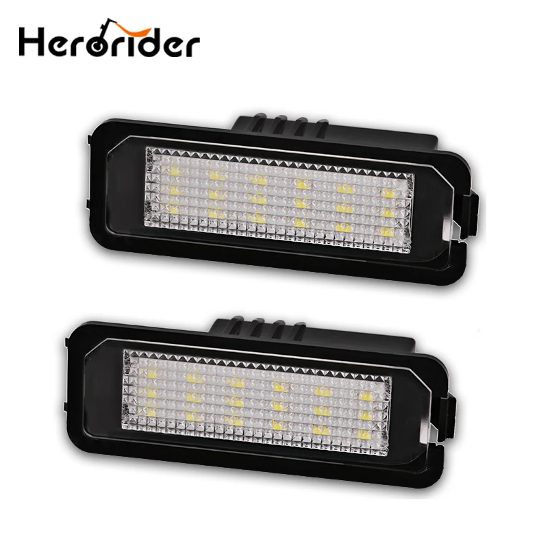 

2Pcs 12v 18 LED White License Plate Lights Error Free For VW Golf MK4 MK5 MK6 CC Passat New Beetle for Seat License Lights