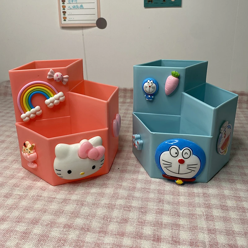 

Cartoon Pen Holder Kawaii Girl Heart Creative Fashion Style Children Student Stationery Storage Box Desktop Multi-Function