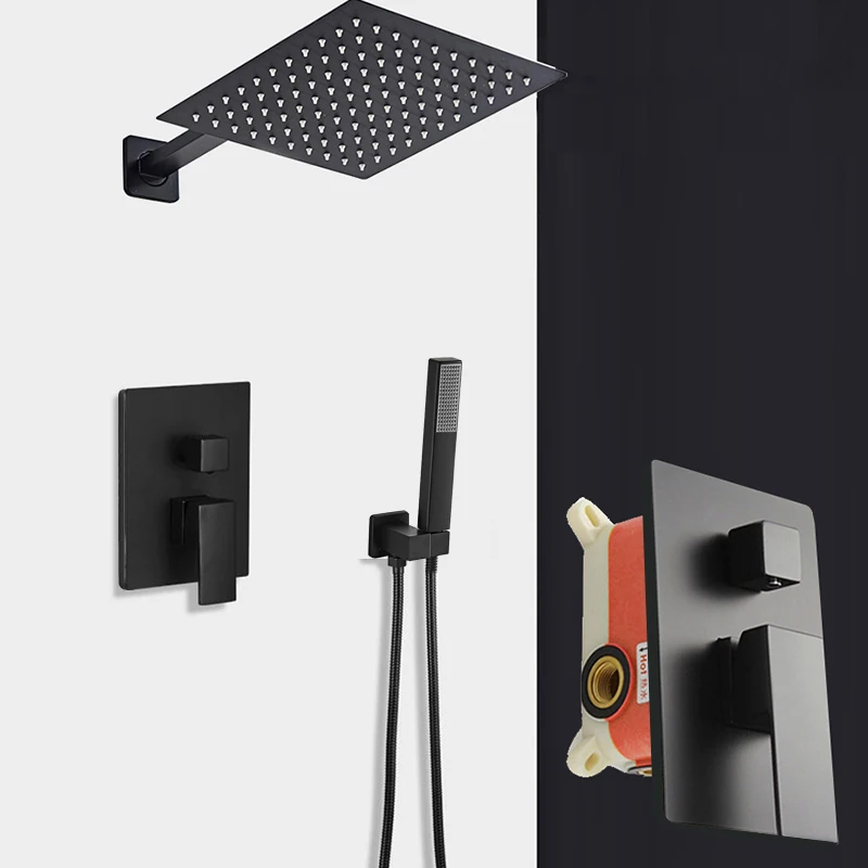 Роскошный комбинированный смеситель для душа с дождевой лейкой из нержавеющей