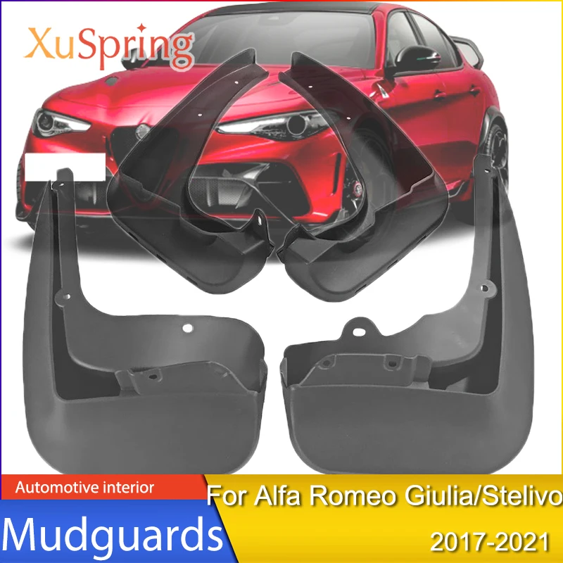 

Car Mudflaps Splash Guards Front Rear Mudguards Fenders Assessories Car Styling For Alfa Romeo Giulia/Stelivo 2017-2020 2021
