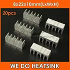 20 шт. 8x22x10 мм, экструдированный алюминиевый охладитель, эпоксидная смола, прикрепление на радиатор транзистора с прямыми плавниками для DIP