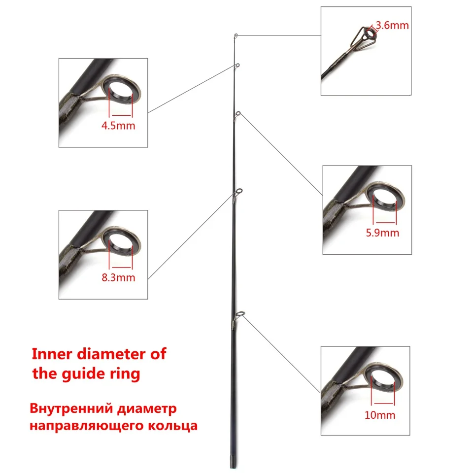Рыболовная кончики стержней длина 95 см 15 г верхняя часть спиннинга из