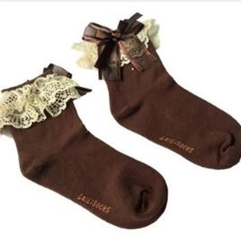 

Girls' Cotton Lace Princess Socks