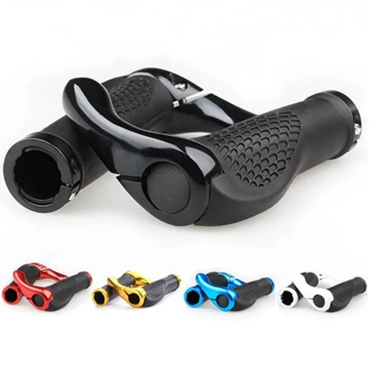 

Bicycle Grip Handlebar End Cap Aluminium Alloy Lock Mountain Handle Bar Grip Trek Bike Anti-Skid Rubber Bicycle Skid-Proof Grips