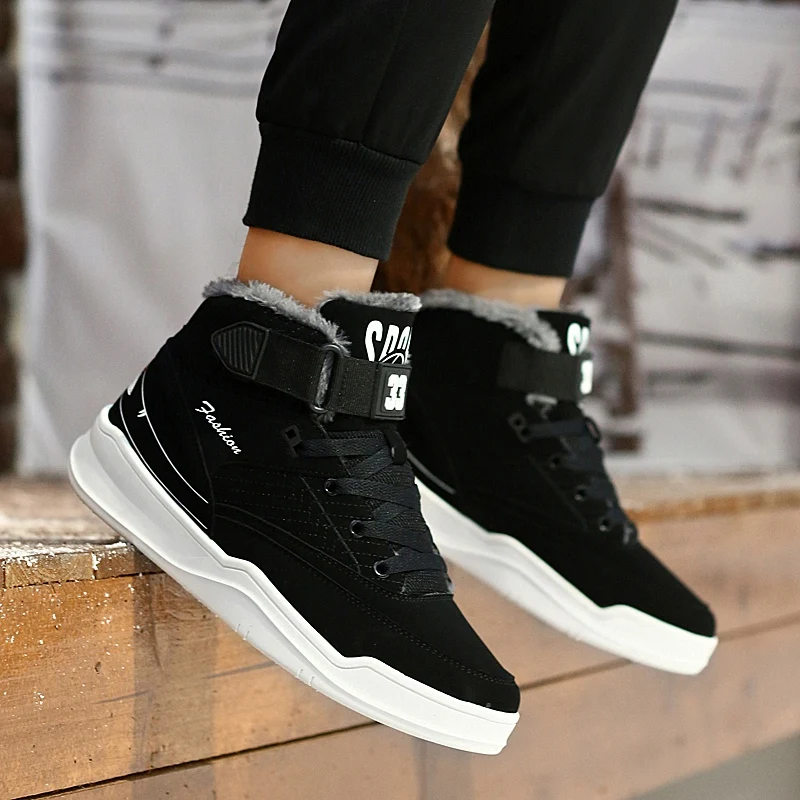 Мужская повседневная обувь женская зимняя хлопковая с высоким берцем маленькие