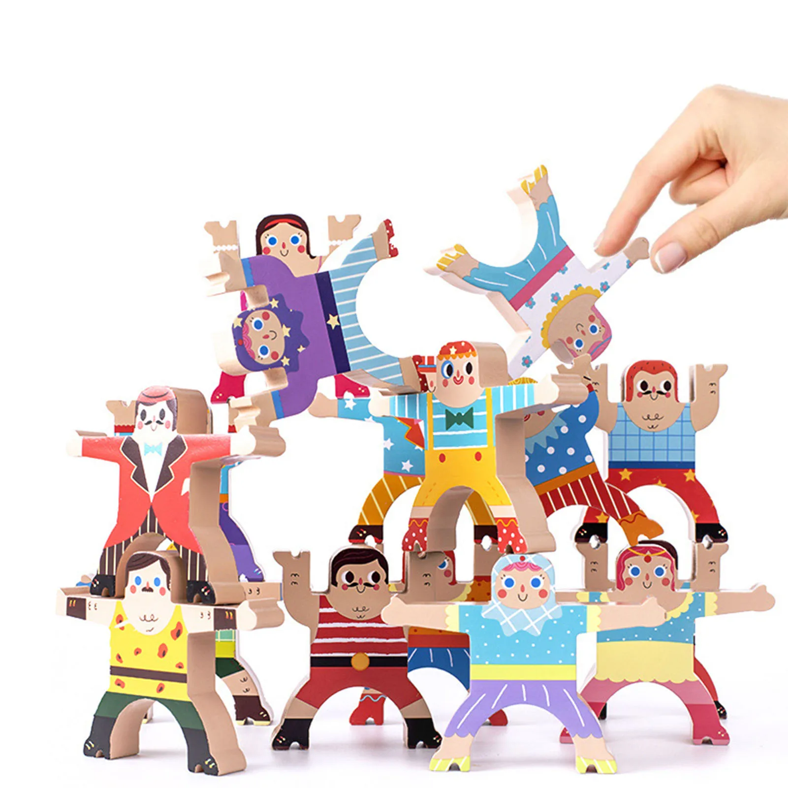 Лягушонка для штабелирования игра Kid балансирующие блоки кирпечей из глины