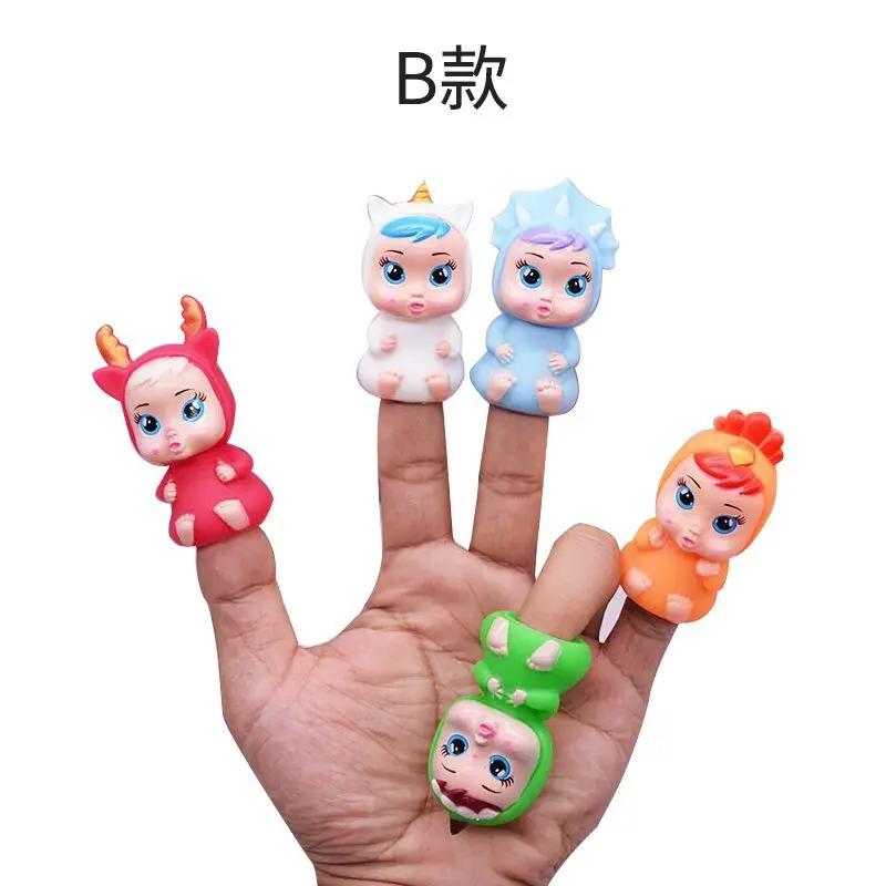 10 различных симпатичная ручная кукольная Игрушка имитация детский Палец кукла