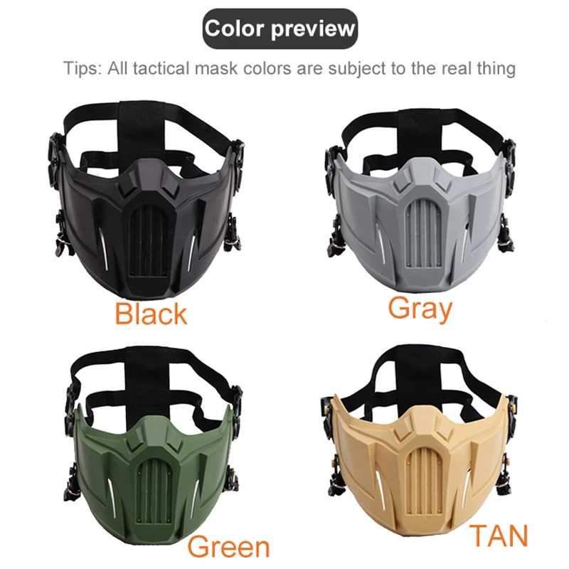 Tactical Airsoft Mask Half Face Iron Warrior Mask for Paintball Shooting Protection and Hunting Equipment image 2