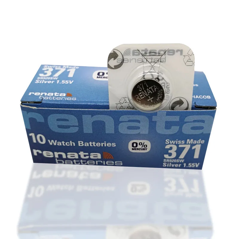 20 X Аккумулятор для часов renata из оксида серебра 371 SR920SW 920 1 55 в 100% оригинальный