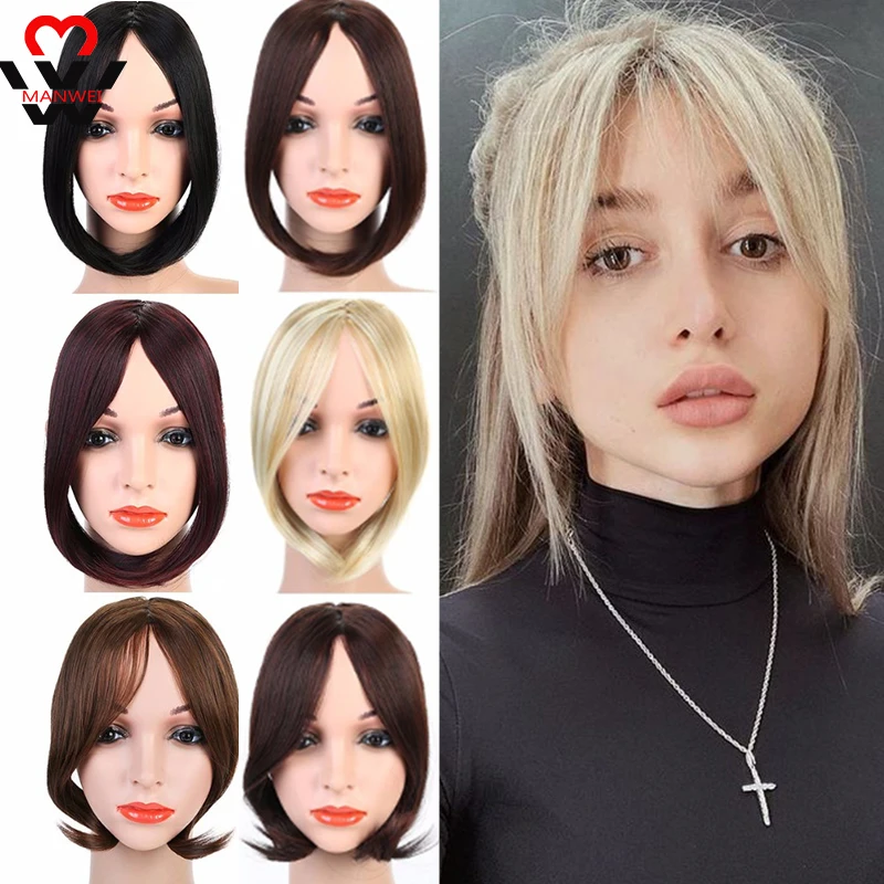 Накладные пряди волос MANWEI накладные с двухсторонней бахромой натуральные