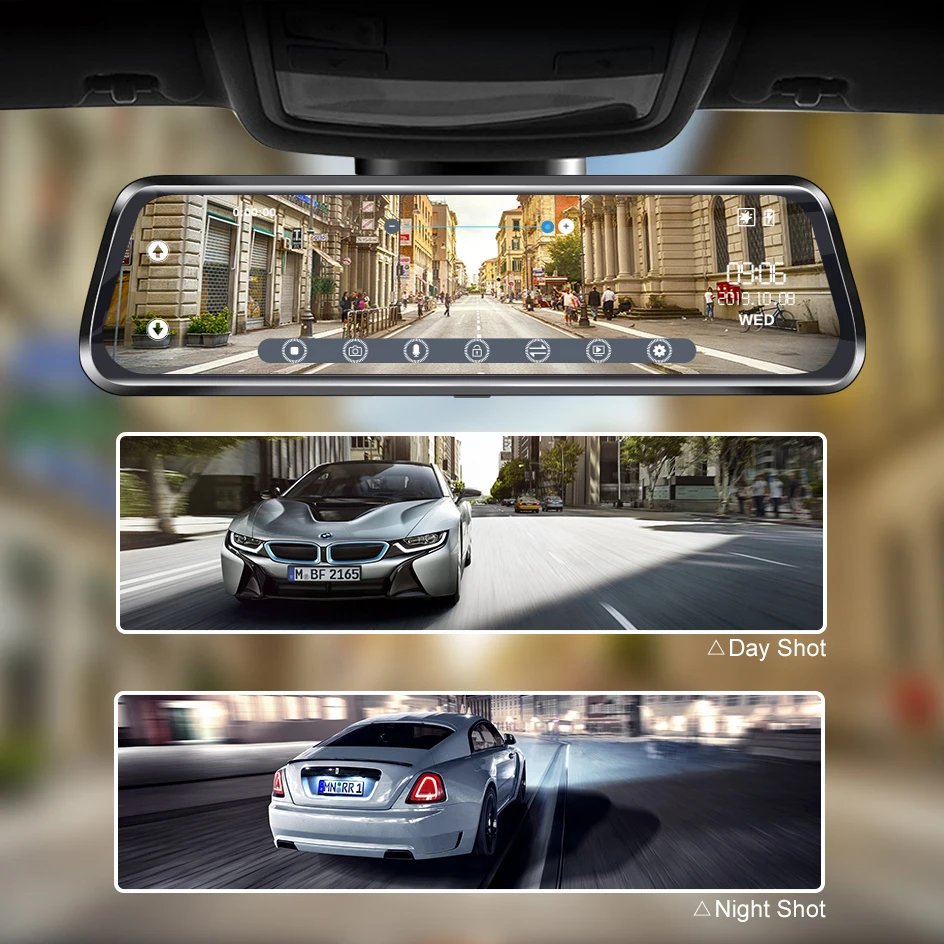Автомобильный видеорегистратор 1080P 10 дюймов 4G Android 8 1 ADAS автомобильная камера GPS