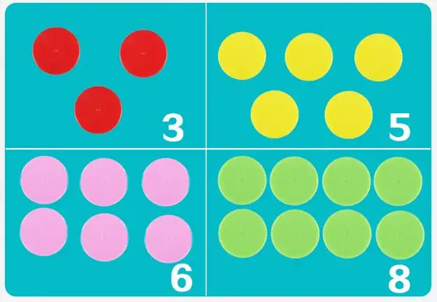 50 шт. 3 см подсчета диск Цвет чип игровая валюта ребенка цифровой Когнитивное