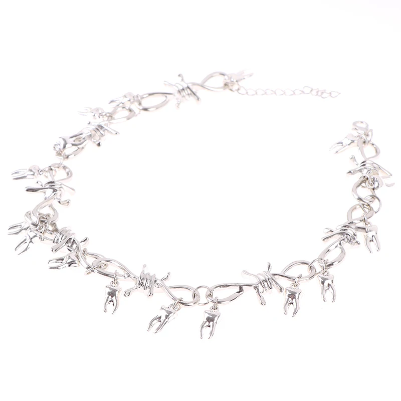 Волшебный чокер из колючей проволоки необычные украшения готические ювелирные