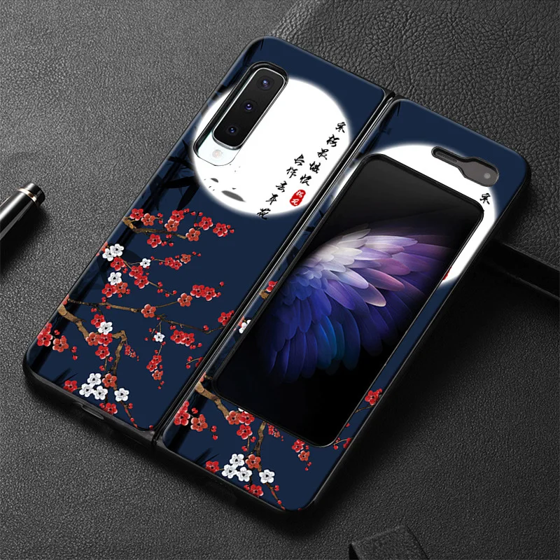 3d relief case for samsung galaxy fold 5g luxury business leather cover for galaxy fold 5g fold sm f9000 w20 mobile phone cases free global shipping