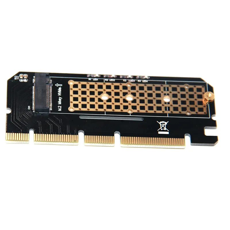 NVME адаптер M.2 к PCIE3.0 полный скорость x16x8x4 карты расширения MKEY Полный алюминиевый