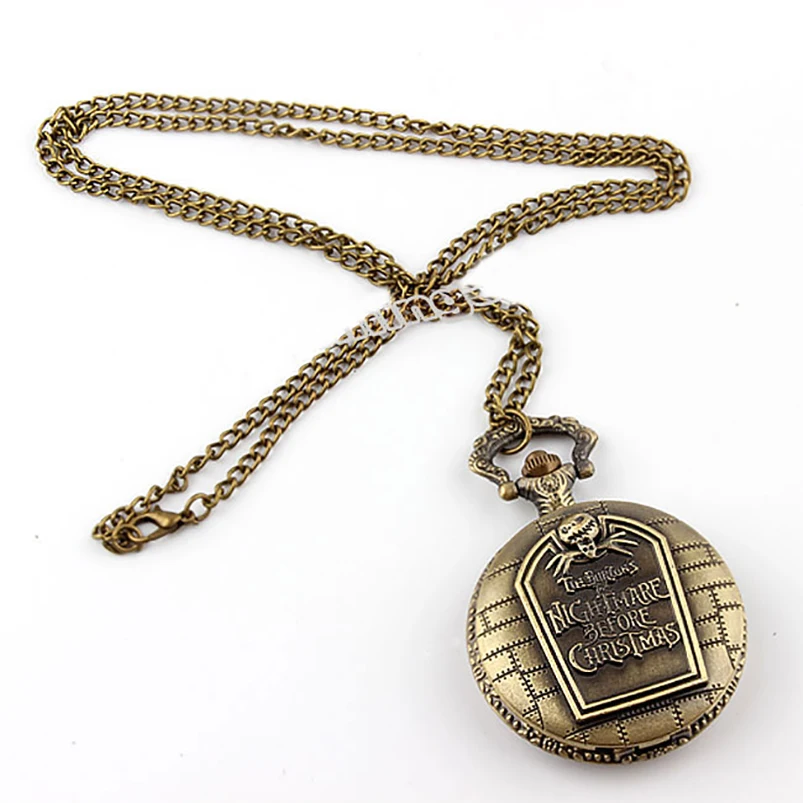 Винтажные рождественские карманные часы BronzeThe nightness Before Cool Jack Skellington Tim Burton Movie