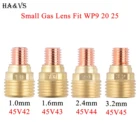 510 шт. 1,01,62,43,2 мм газовая линза, Цанга 45V42 45V43 45V44 45V45 для TIG WP9 20 25, аксессуары для сварочных горелок