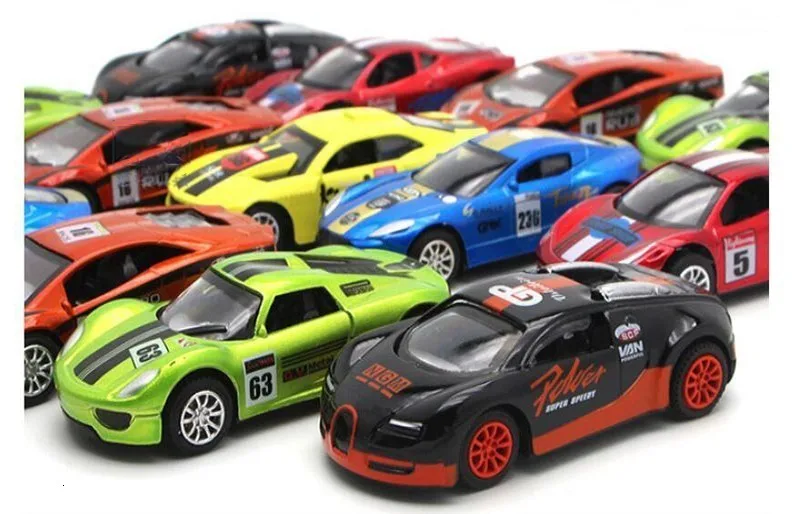 5 шт. 1: 64 детские игрушки модели спортивных автомобилей мини Карманный Автомобиль костюм авто полицейский гоночный автомобиль металлическая модель автомобиля Детские подарки для детей