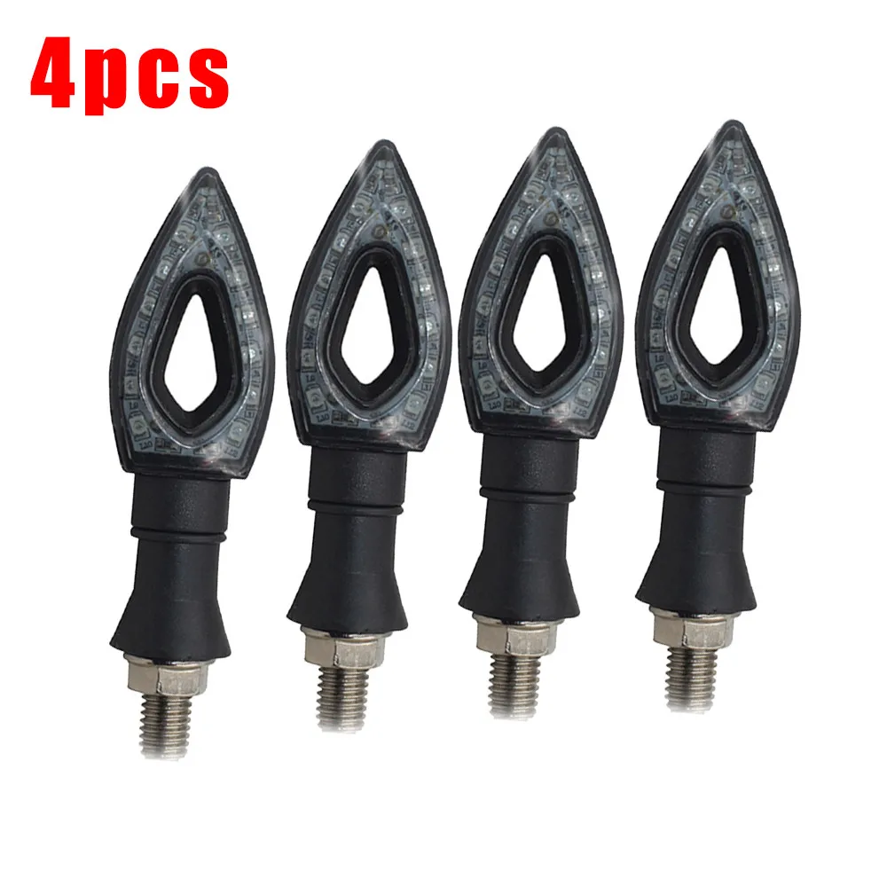 

12-LED Motorcycle Turn Signal 12V 4pcs Amber Blinker Light Light Durable