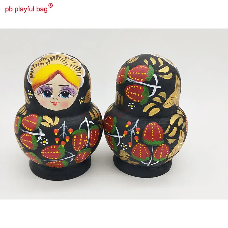 PB игривая сумка 10 слоев большой живот черная клубника русские куклы подарок на