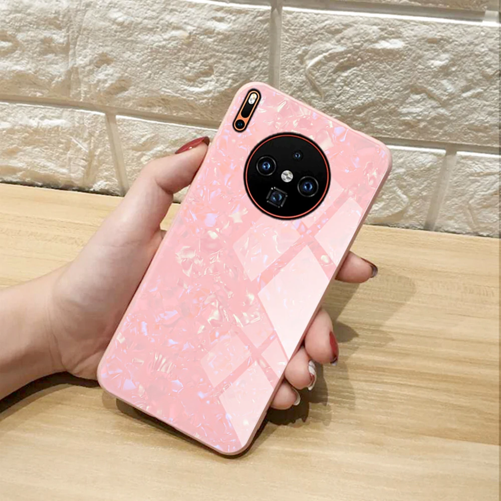 Чехол Eqvvol с закаленным стеклом для Huawei Mate 30 Pro P20 P30 чехол узором и полным покрытием