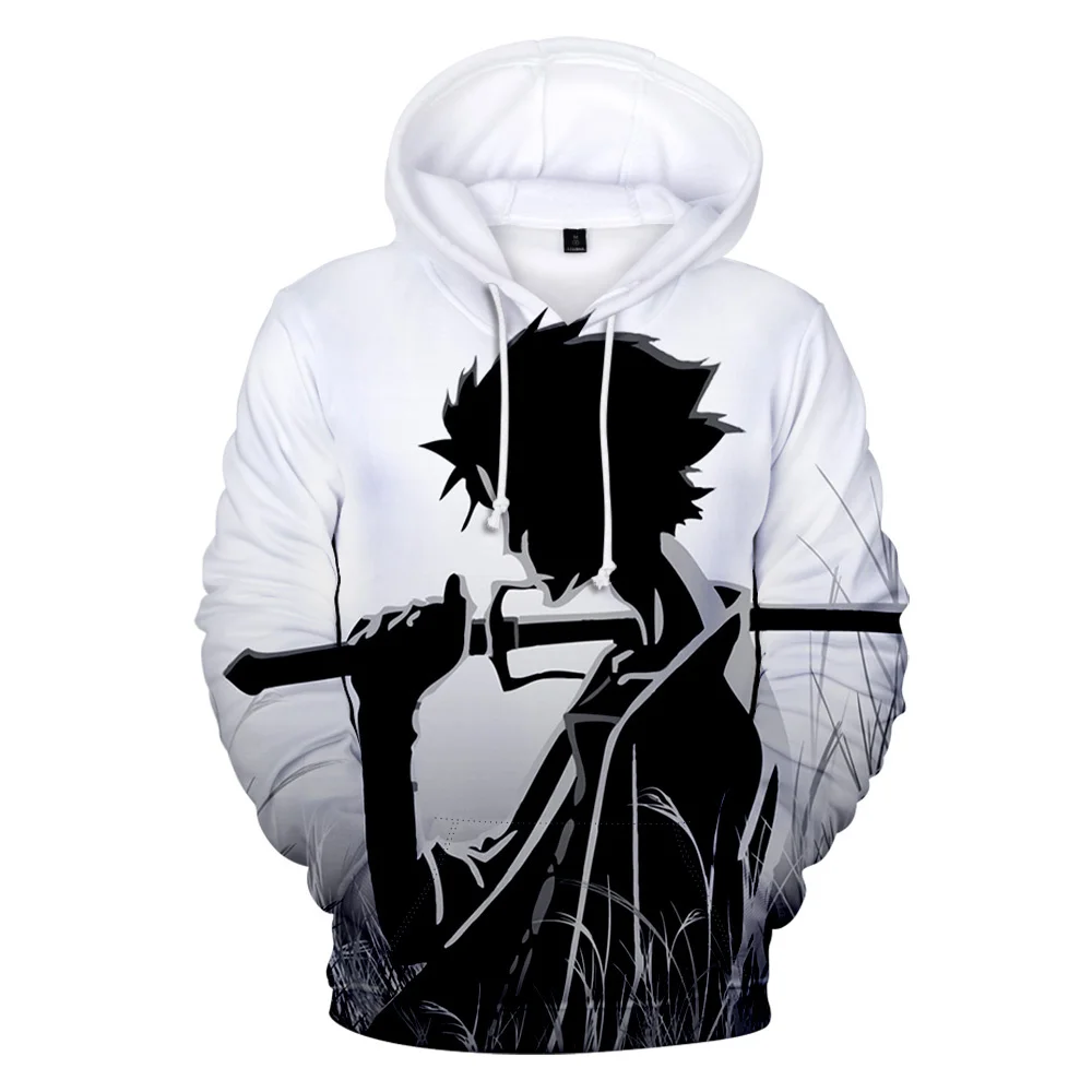 Толстовка унисекс с капюшоном мультяшный Самурай шамплоо тренировочные штаны 3D