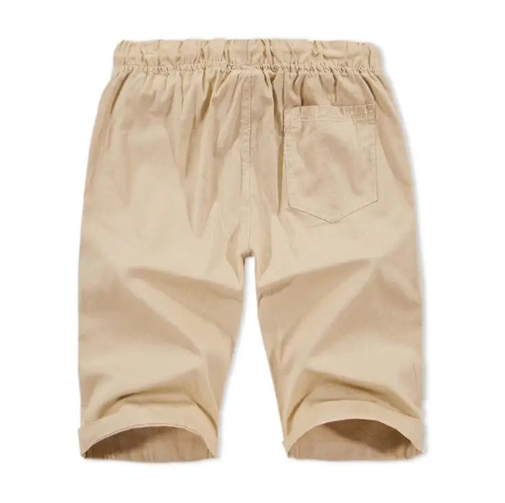 

2020 summer new style pure linen men's shorts loose casual linen pants